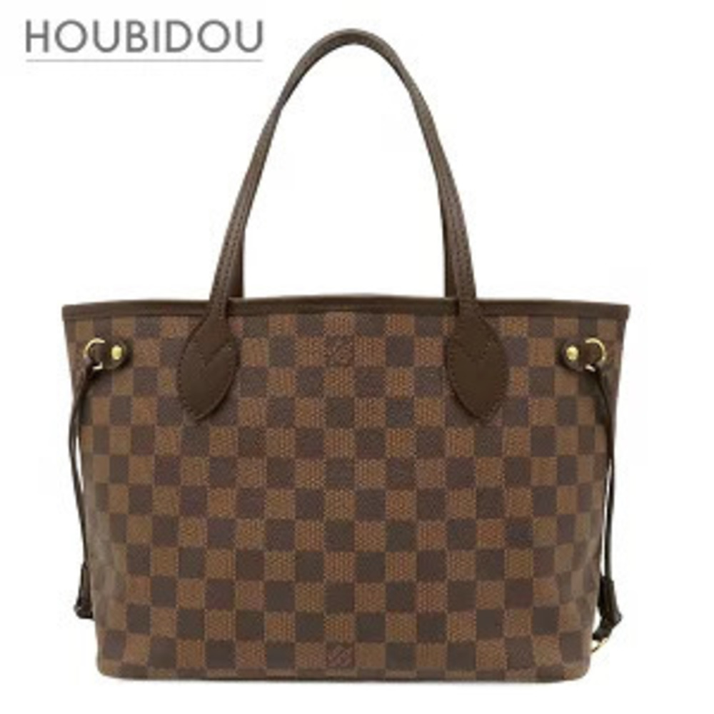 Louis Vuitton Neverfull Tote Bag Damier Canvas Ebene Brown Handbag